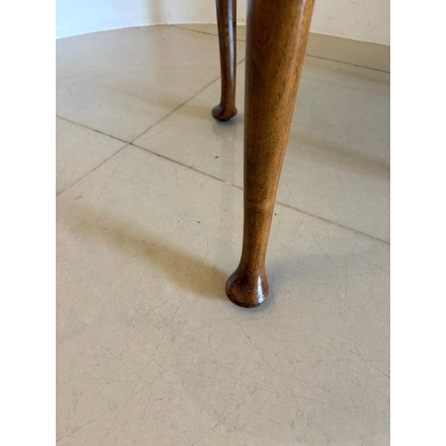 Antique Edwardian Burr Walnut Oval Shaped Writing Table, 1900 For Sale - Image 18 of 18