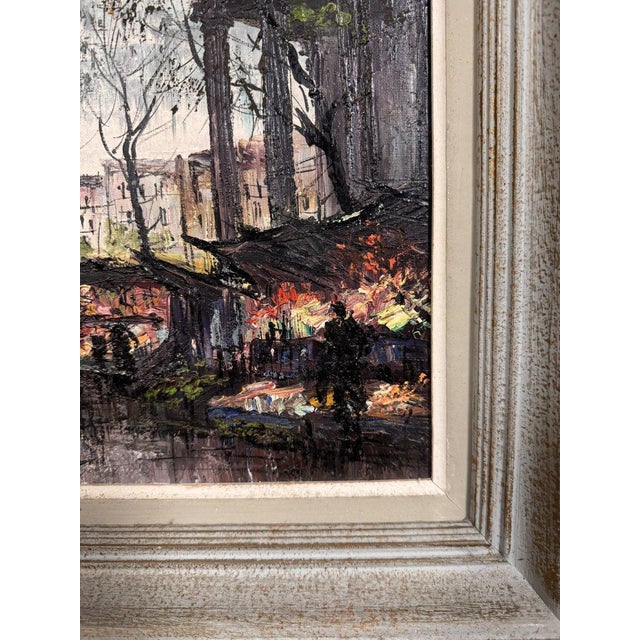 Yves Gonec, Lively View of Paris, 1950s, Oil Painting on Canvas For Sale - Image 3 of 6