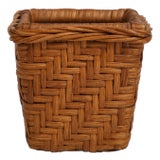 Wicker Square Basket Cup For Sale