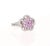 Contemporary 1.51 Carat Pink Sapphire Diamond 14 Karat White Gold Ring, Size 6.5 For Sale - Image 3 of 7