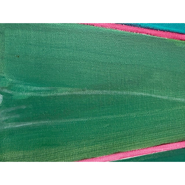 Green Abstract Acrylic on Canvas, Circa 2009 For Sale - Image 8 of 12