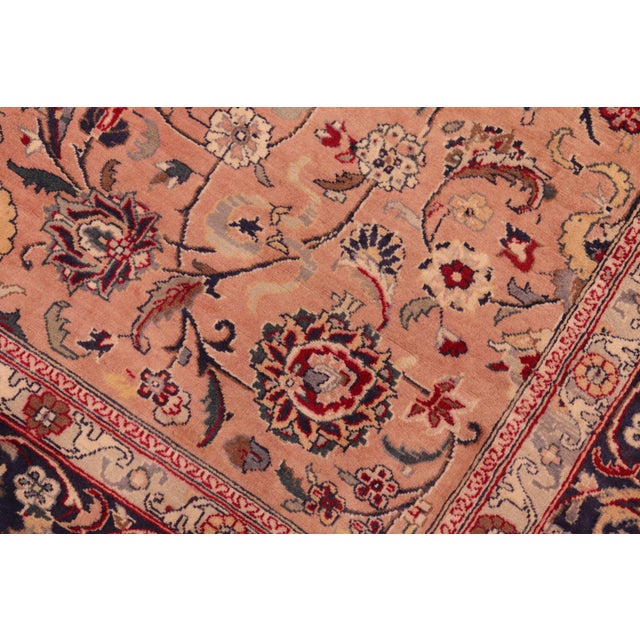 Shabby Chic Shabby Chic Floral 1990's Pak-Persian Pink/Blue Wool Rug - 6'2'' X 9'4'' For Sale - Image 3 of 9