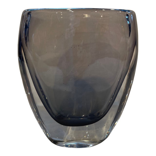 Orrefors' Art Glass Vase by Nils Landberg, Circa 1950-1960s For Sale
