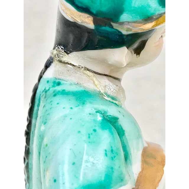 Ceramic Vintage Chinese Male and Female Figurines-A Pair For Sale - Image 7 of 12