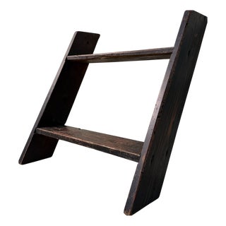 Small Wooden Japanese Ladder with Two Steps, 1940s For Sale