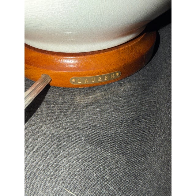Ralph Lauren White Glazed Ceramic Crackle Double Gourd Ginger Jar Lamps - Pair For Sale In Miami - Image 6 of 6