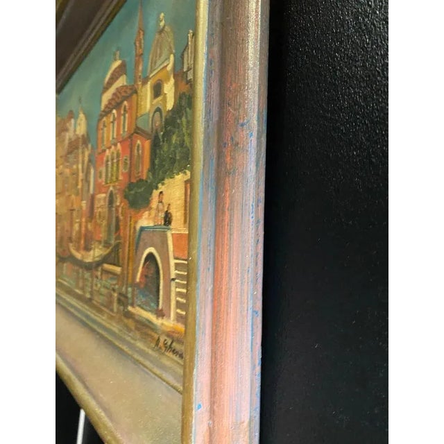 Blue Roberto Gherardi, Venise, 1980s, Oil For Sale - Image 8 of 10