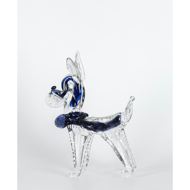 Vintage Sommerso Murano Glass Dog Sculpture, Italy, 1980s For Sale - Image 4 of 6