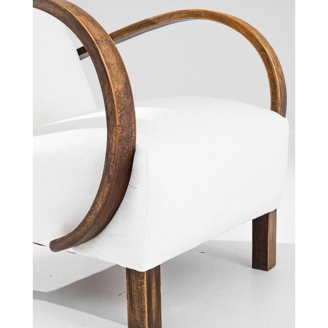 Jindrich Halabala 1930s Czech Wooden Armchair by J. Halabala For Sale - Image 4 of 4