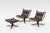 Brown Vintage Falcon Chairs and Ottoman in Brown Leather and Plywood by Sigurd Ressell for Vatne Møbler, 1970s, Set of 3 For Sale - Image 8 of 8