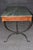 Brown Regency Style Verdi Marble Top Desk With Forged Iron Base For Sale - Image 8 of 10