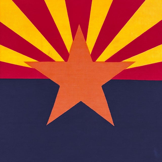Blue Vintage Cotton State Flag of Arizona For Sale - Image 8 of 8