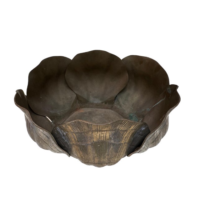 Large Brass Nautilus Shell Planter For Sale - Image 4 of 4