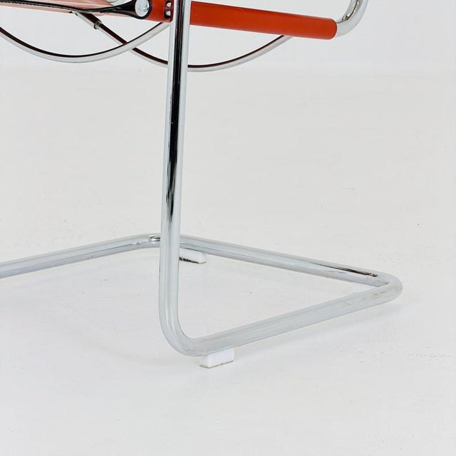 Mid-Century Bauhaus Leather B34 Armchairs by Mart Stam & Marcel Breuer for Fasem, Italy, 1985 For Sale - Image 13 of 18