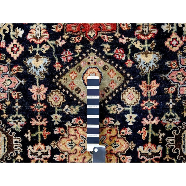 Textile 2010s Black With Red, Karajeh Design With All Over Pattern, Hand Knotted, Pure Wool, Oriental Rug For Sale - Image 7 of 9