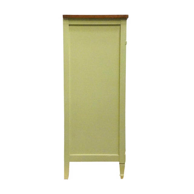 Bassett Furniture Ticino Collection Cream Painted 36" Chest of Drawers W. Solid Cherry Top 238-96-251 For Sale - Image 10 of 13