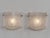Hettier & Vincent A pair of small French art deco wall sconces in clear frosted molded-pressed glass. Made circa 1930 by...