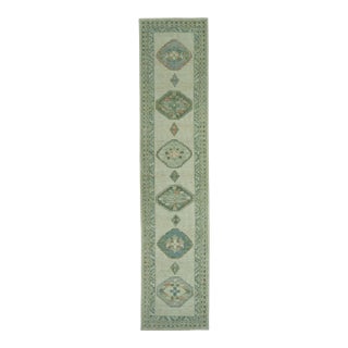 Turkish Oushak Rug 2'9" x 12'4" #19114 For Sale