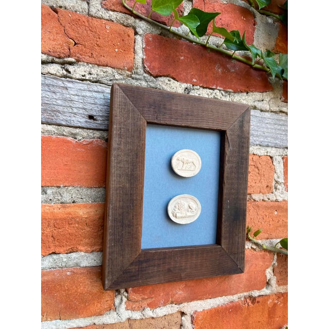 Late 19th Century Italian Plaster Intaglios in Reclaimed Frame For Sale - Image 5 of 7