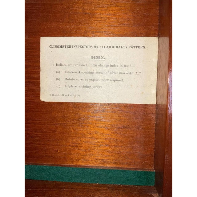 British Admiralty Pattern Clinometer Inspectors Level For Sale - Image 4 of 12