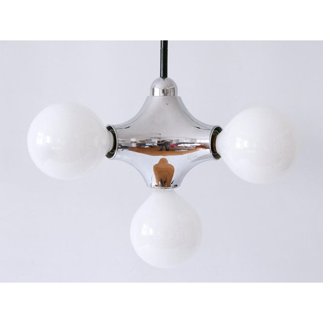 Mid-Century Modern Atomic Pendant Lamp by Gebrüder Cosack, Germany, 1970s For Sale - Image 6 of 18