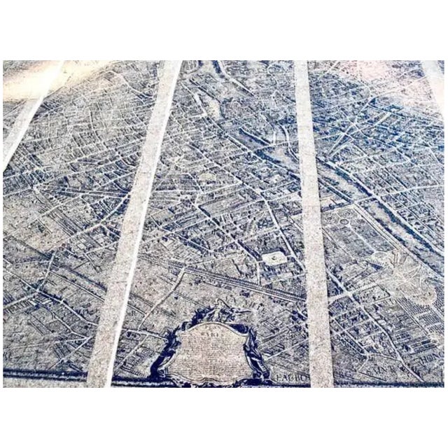 Paris 1734 La Cité Natural Cork Wallcovering, Schumacher Wallpaper, Mural. La Cité is a reproduction of the Turgot Map of...