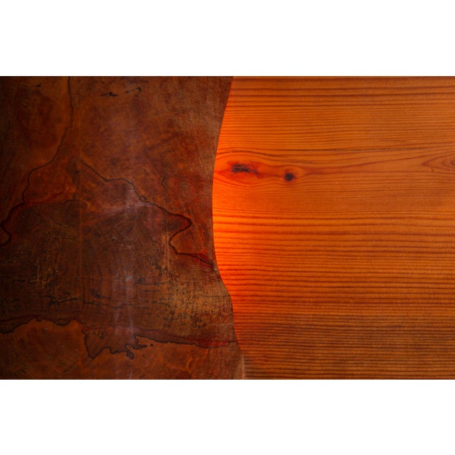 Rectangular Pine Wall Lamp with Bur Wood Veneer Shades, 1960s For Sale - Image 12 of 15