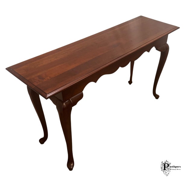 Vintage Chippendale Style Mahogany Finish Console Table For Sale In Greensboro - Image 6 of 9