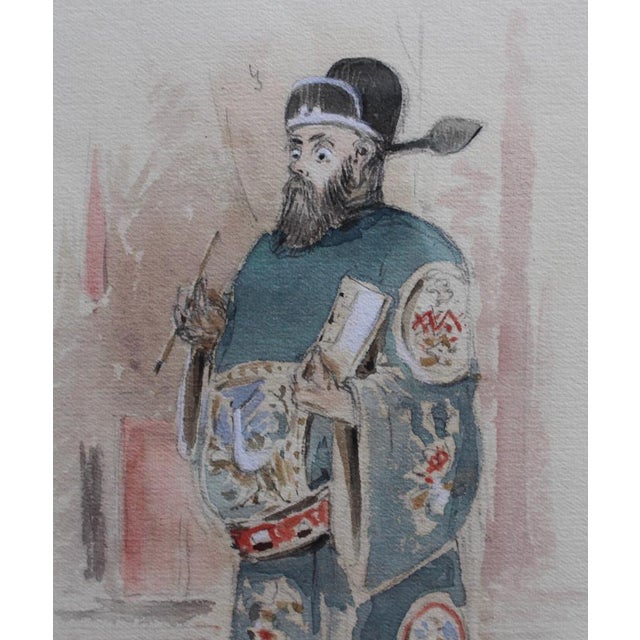 Robert Taylor Pritchett, Temple Official, 1882, Watercolor & Pencil, Framed For Sale - Image 5 of 16