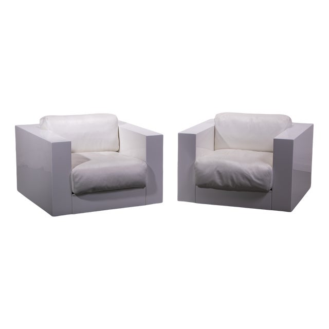 Saratoga Armhairs by Lella and Massimo Vignelli for Poltronova, 1990, Set of 2 For Sale