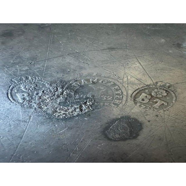 Antique Pewter Charger, 16.865" D’Angleterre Marked European Platter For Sale - Image 9 of 13