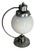 Art Deco Style Table Lamp with Opaline Glass & Metal Base For Sale