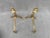 Small Pair of Vintage Brass Andirons For Sale - Image 4 of 12