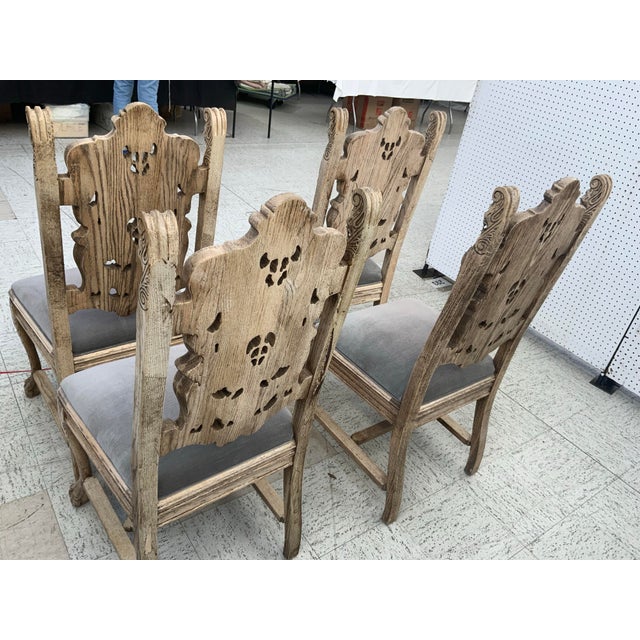 1900s Antiques Four Chairs With Faces For Sale - Image 4 of 9