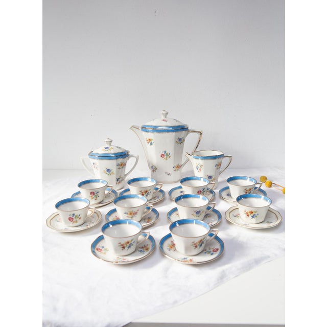 Porcelain Coffee Service for 10 from Gaucher Blin, Vierzon, France, 1920s-1930s, Set of 23 For Sale - Image 10 of 10