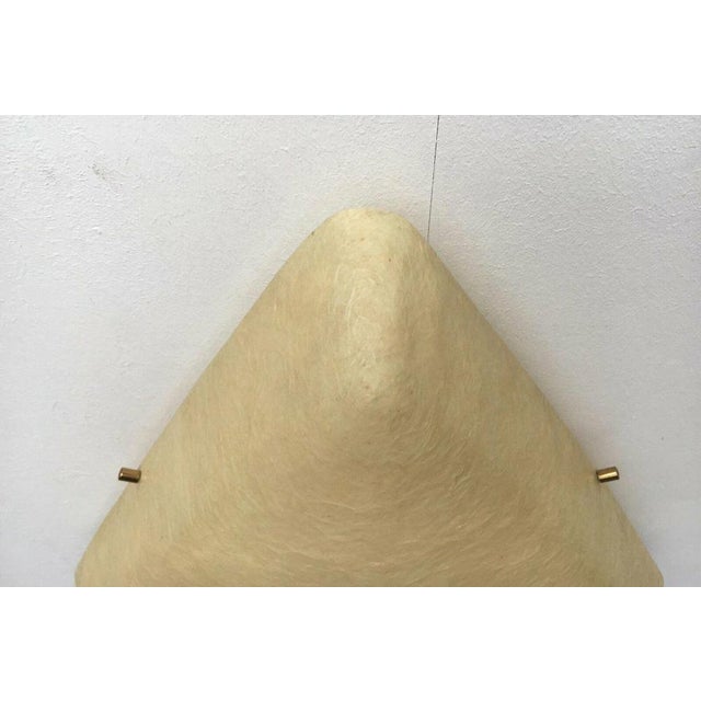 Mid-Century Minimalist Triangular Fiberglass Ceiling Lamp, 1960s For Sale - Image 11 of 18