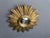 Vintage Golden Sunburst Mirror, 1960s For Sale - Image 4 of 10