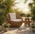Set of Arteriors Home Florian Outdoor Swivel Lounge Chairs Retail $5200 Ea For Sale - Image 12 of 16