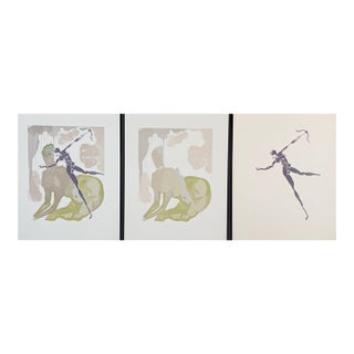 1960s Salvador Dali Divine Comedy Hell Canto 12 Decomposition - Set of 3 For Sale