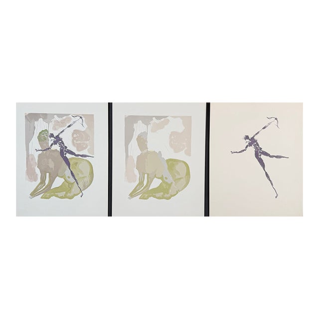1960s Salvador Dali Divine Comedy Hell Canto 12 Decomposition - Set of 3 For Sale