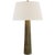 Chapman & Myers by Visual Comfort Signature Fluted Spire Large Table Lamp in Bronze with Verdigris Highlights with Linen Shade For Sale