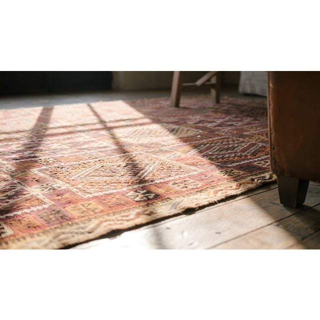 Red 19th Century Turkish Oushak " Sivas " Flat-Weave ( 8' x 14'6" - 245 x 442 ) For Sale - Image 8 of 9