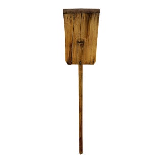 Antique Late 19th Century Primitive Wooden Grain Shovel | Hand-Hewn Farm Tool For Sale