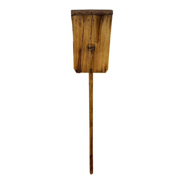 Antique Late 19th Century Primitive Wooden Grain Shovel | Hand-Hewn Farm Tool For Sale