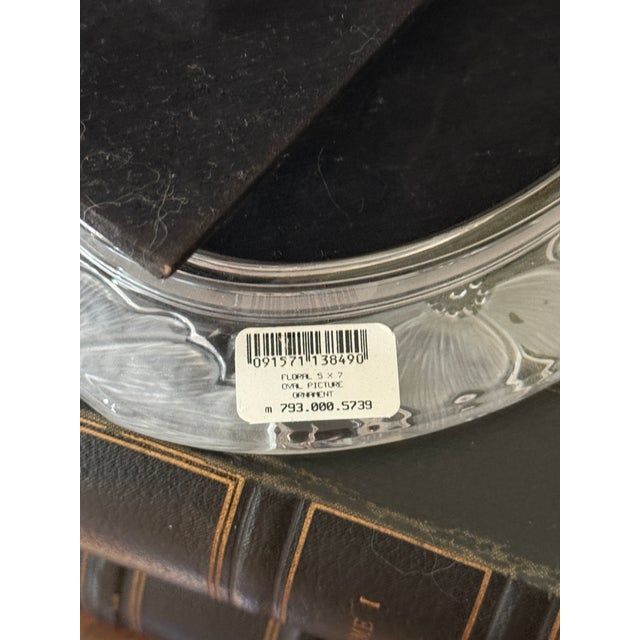 Marquis by Waterford Crystal Picture Frame Floral Glass Frame Made in Austria For Sale In Chicago - Image 6 of 12