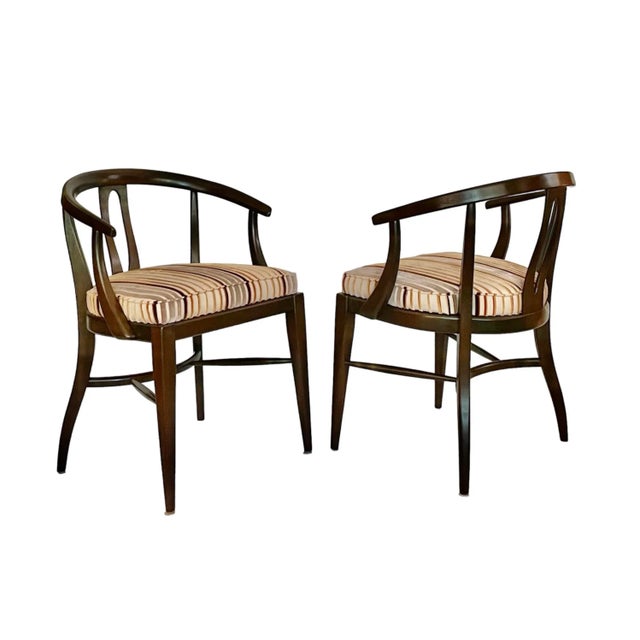 Mid-Century Modern 1960s Mid Century Modern Walnut Accent Chairs - a Pair For Sale - Image 3 of 13
