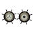 Circa 1970 German Ship's Wheel Clock & Barometer Set by August Schatz & Sohne For Sale
