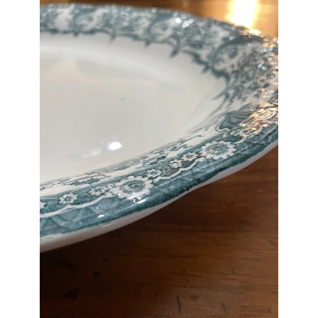 Early 20th Century Early 20th Century F. Winkle & Co. Colonial Pottery Transferware “Malvern” Platter in Green For Sale - Image 5 of 9