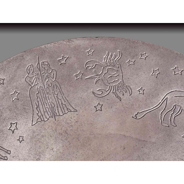 Antique French Table With Zodiac Symbols For Sale - Image 4 of 12