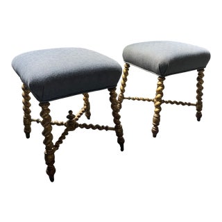 Late 19th Century Aesthetic Movement Footstools - a Pair For Sale